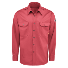 Bulwark iQ SERIES® Mens Midweight Comfort Snap Front Woven Shirt (QS28RD)