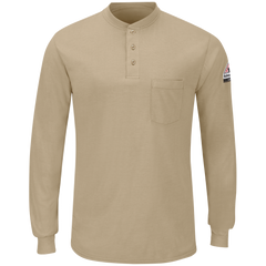 Bulwark Mens Long Sleeve Lightweight Henley Shirt CAT 1 (SML8)