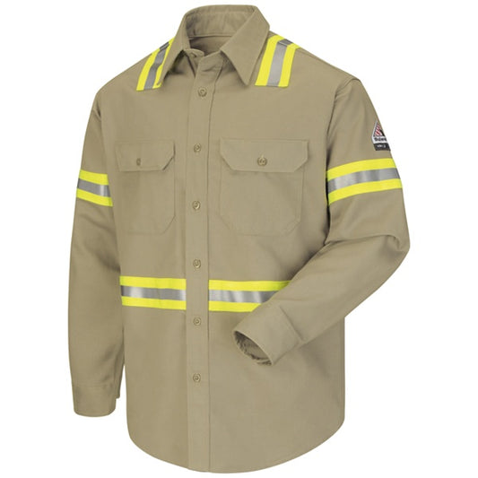 Bulwark Enhanced Visibility Uniform Shirt - Excel Fr Comfortouch - 7 Oz. - Cat 2 - (SLDT)
