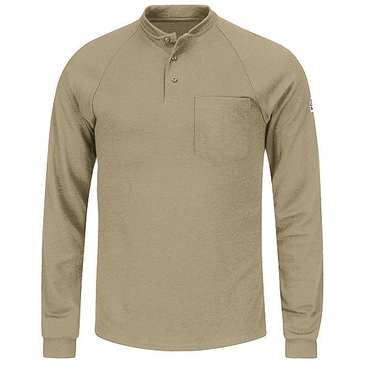 Bulwark Long Sleeve Tagless Henley Shirt - Cat 2 - (SML2)