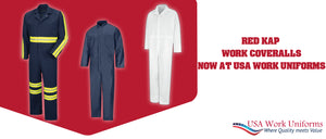 Red kap’s work Coveralls now at USA work uniforms