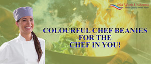 Colourful chef beanies for the chef in you!