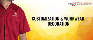 Customization & workwear decoration  at USA work uniforms