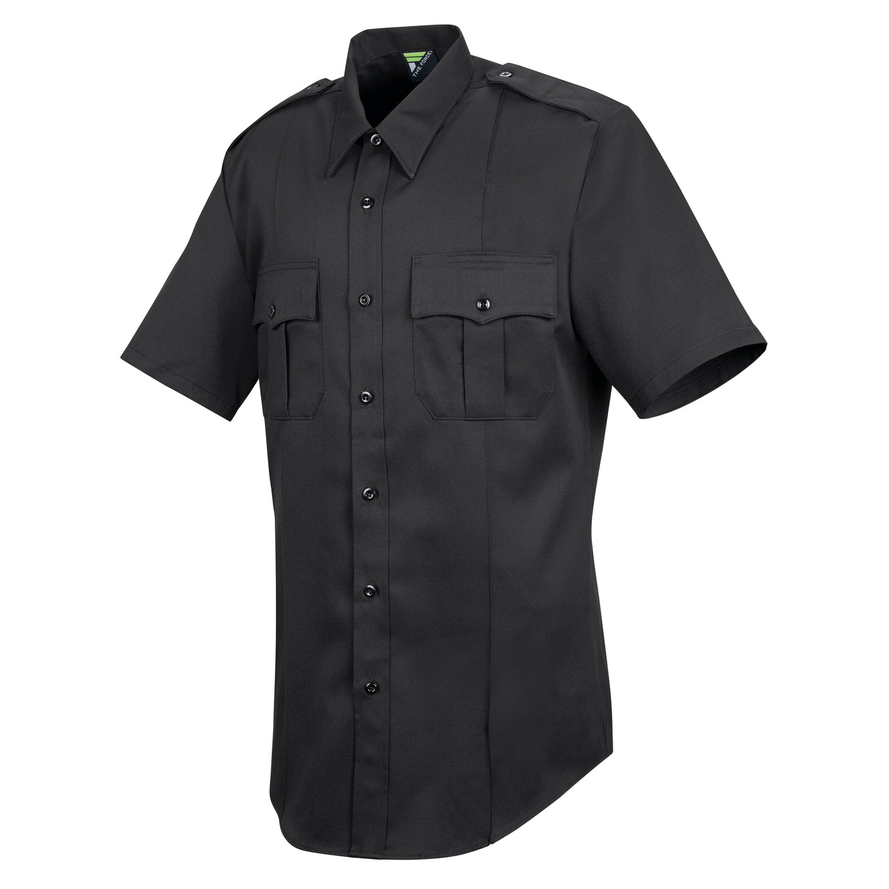 dress shirts with zippers Horace Small Men's Sentry Short Sleeve Shirt With Zipper - Black SS 165