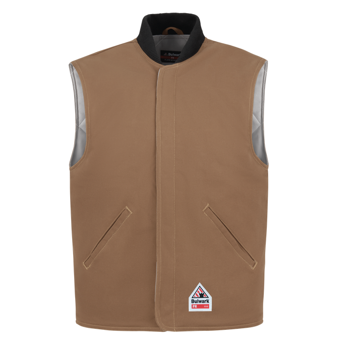 Bulwark Brown Duck Vest Jacket Liner CAT 3 (LLS8BD)