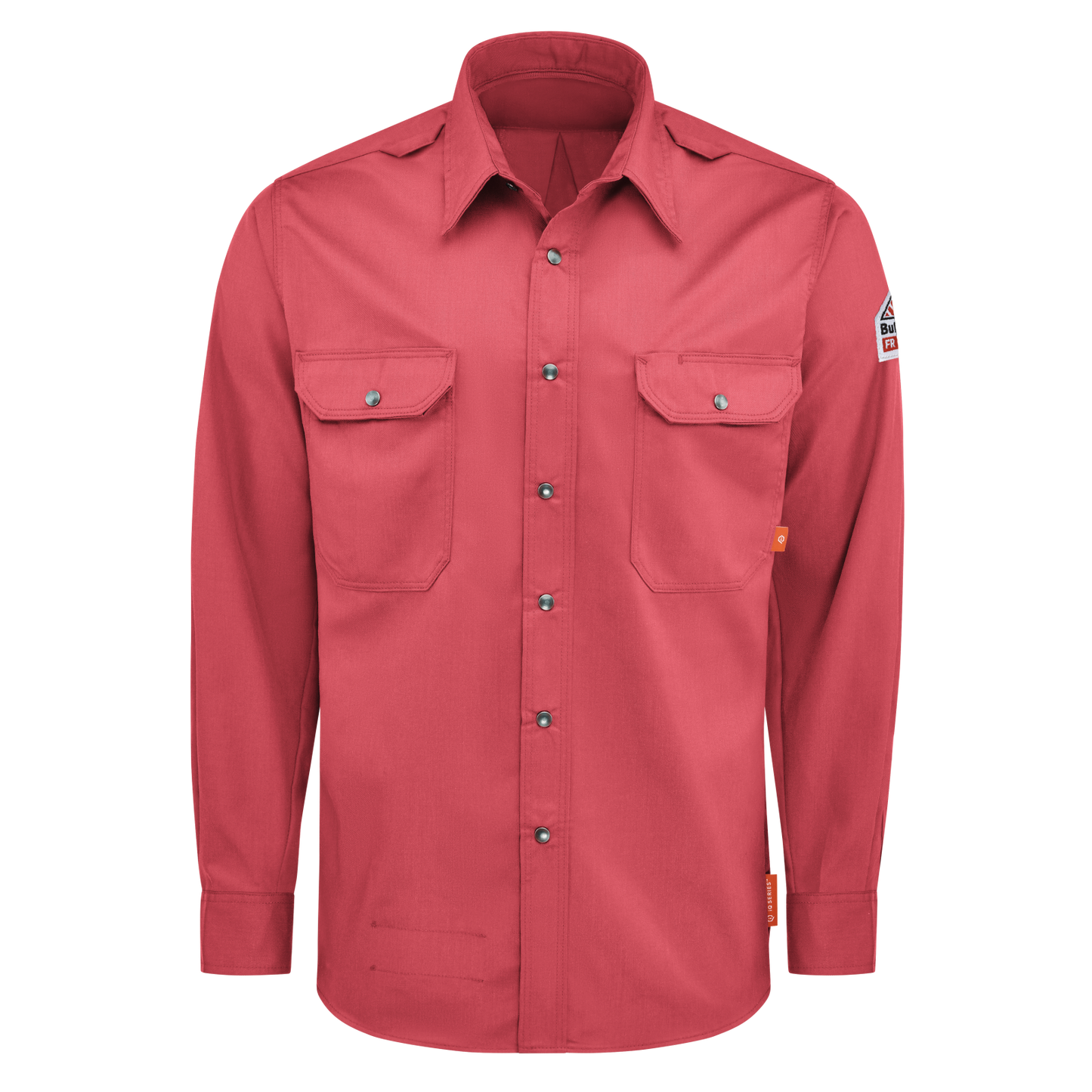 Bulwark iQ SERIES® Mens Midweight Comfort Snap Front Woven Shirt (QS28RD)