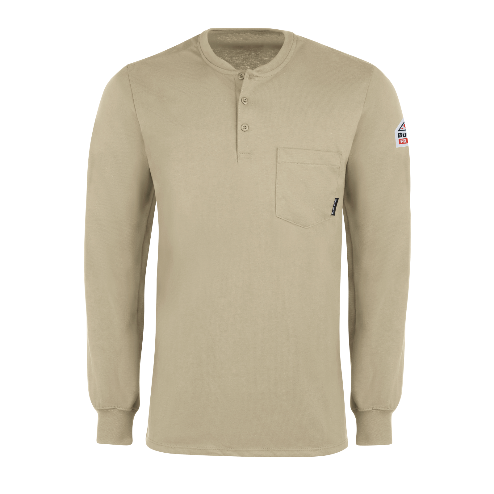 Bulwark Long Sleeve Tagless Henley Shirt - Cat 2 - (SEL2)