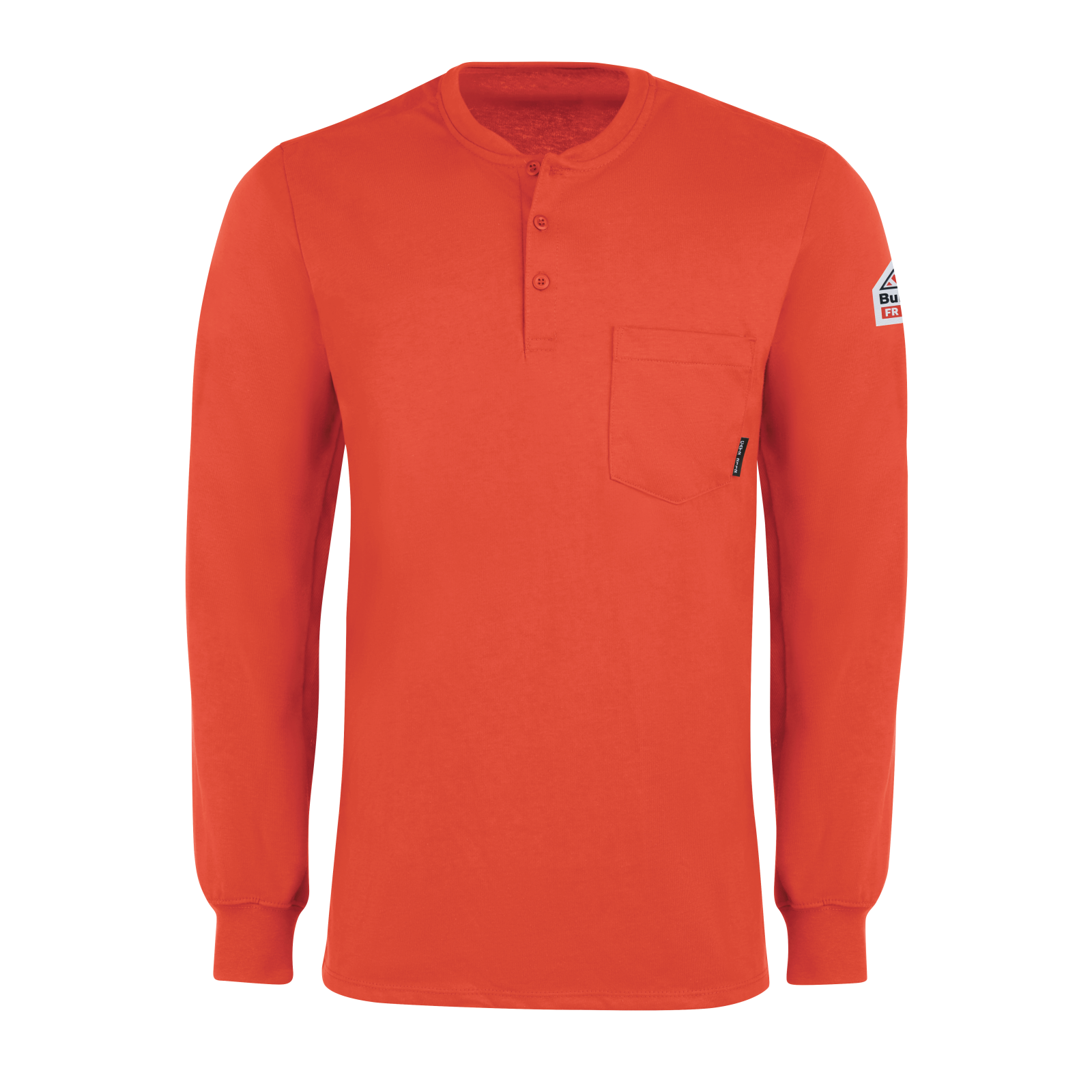 Bulwark Long Sleeve Tagless Henley Shirt - Cat 2 - (SEL2)