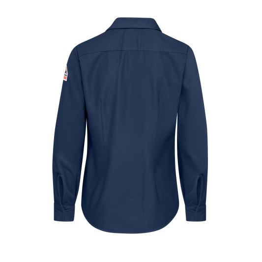 Bulwark Womens Pocketless Work Shirt CAT 2 (SLS3NV)