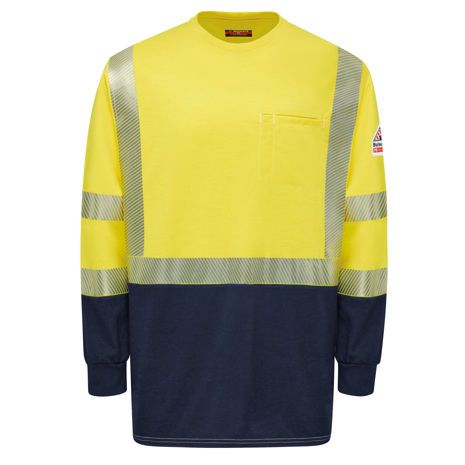 Bulwark Hi Vis Lightweight Colorblock LS TShirt CAT 2 (SMB2HN)