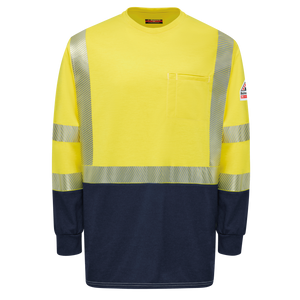 Bulwark Hi Vis Lightweight Colorblock LS TShirt CAT 2 (SMB2HN)