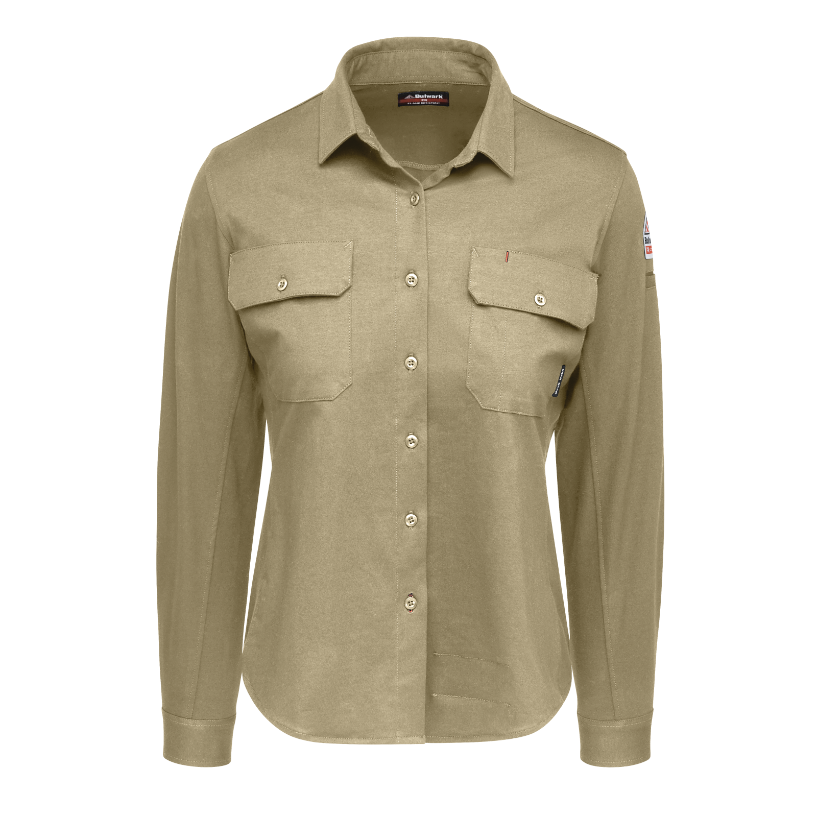 Bulwark Womens Flex Knit Button Down Work Shirt CAT 2 (STG5)
