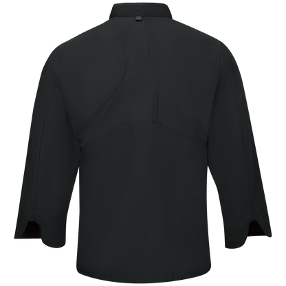 Red Kap Mens Ten Button Chef Coat With Mimix and Oilblok (042X)
