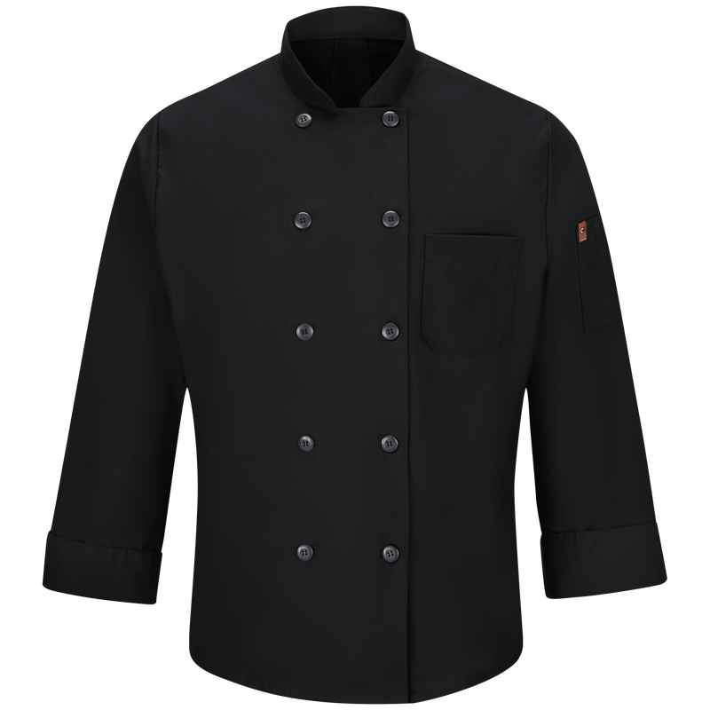 Red Kap Mens Ten Button Chef Coat With Mimix and Oilblok (042X)