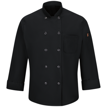 Red Kap Mens Ten Button Chef Coat With Mimix and Oilblok (042X)