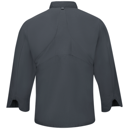 Red Kap Mens Ten Button Chef Coat With Mimix and Oilblok (042X)