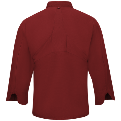 Red Kap Mens Ten Button Chef Coat With Mimix and Oilblok (042X)