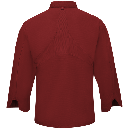 Red Kap Mens Ten Button Chef Coat With Mimix and Oilblok (042X)