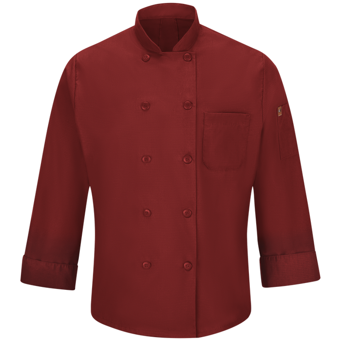 Red Kap Mens Ten Button Chef Coat With Mimix™ and Oilblok (042X)