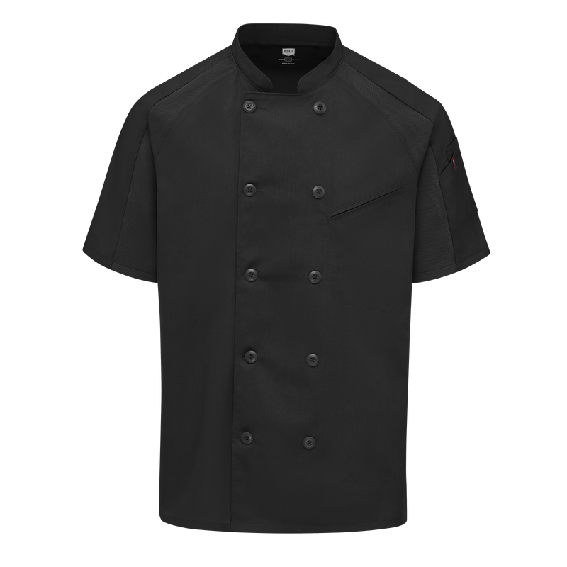 Red Kap Mens Airflow Raglan Chef Coat with OilBlok (052M)
