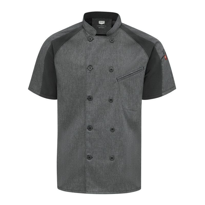 Red Kap Mens Airflow Raglan Chef Coat with OilBlok (052M)