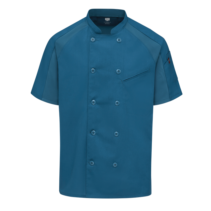 Red Kap Mens Airflow Raglan Chef Coat with OilBlok (052M)