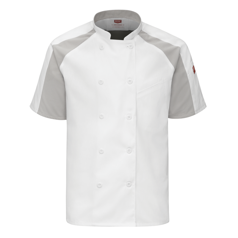 Red Kap Mens Airflow Raglan Chef Coat with OilBlok (052M)