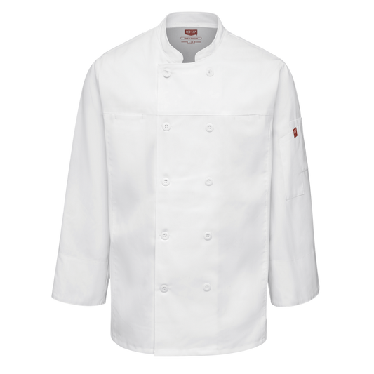 Red Kap Mens Deluxe Airflow Chef Coat (054M)
