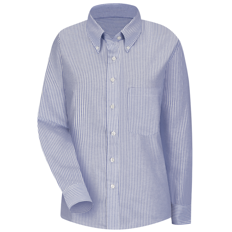 Red Kap Women's Executive Striped Button-Down Shirt - Long Sleeve - (SR71BS)