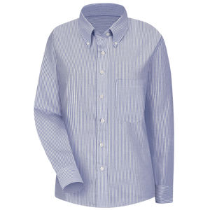 Red Kap Women's Executive Striped Button-Down Shirt - Long Sleeve - (SR71BS)