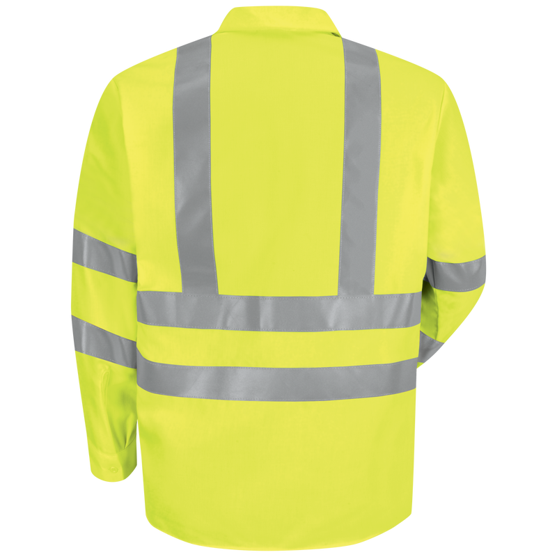 Red Kap Long Sleeve Hi-Vis Work Shirt: Class 3 Level 2 - (SS14-HV-TRC3)
