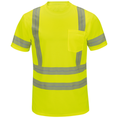 Red Kap Short Sleeve Hi Visibility T Shirt, Type R Class 3 (SVY4AB)