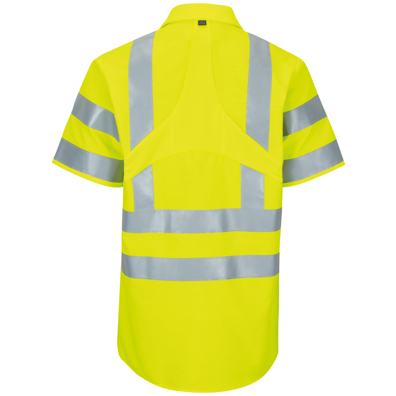 Red Kap Hi Visibility Short Sleeve Ripstop Work Shirt (SX24)