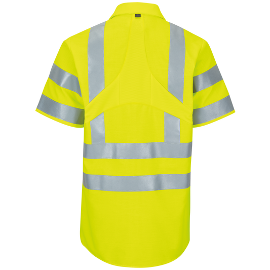 Red Kap Hi Visibility Short Sleeve Ripstop Work Shirt (SX24)