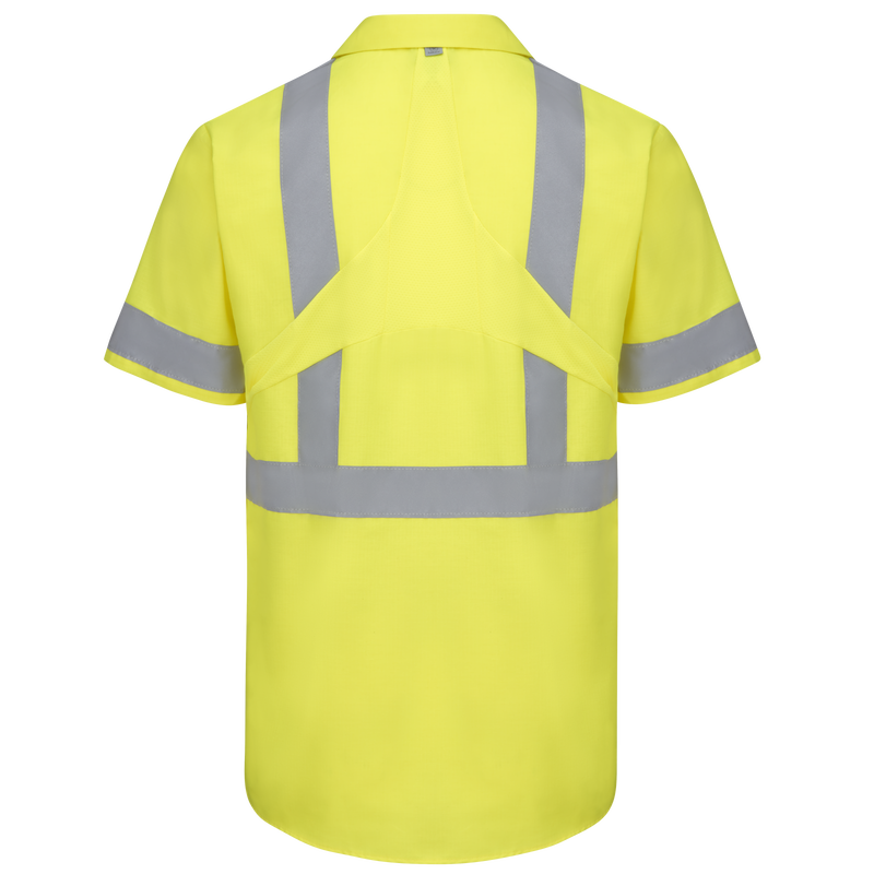 Red Kap Hi Visibility Short Sleeve Ripstop Work Shirt (SX24)
