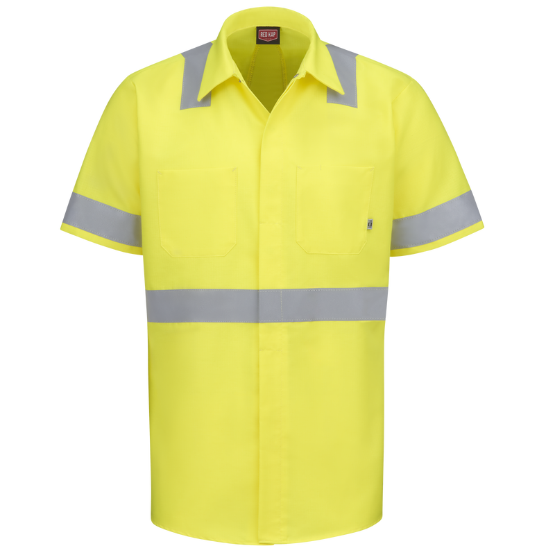 Red Kap Hi Visibility Short Sleeve Ripstop Work Shirt (SX24)