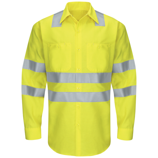 Red Kap Hi-Visibility Ripstop Work Shirt - Type R, Class 3 -(SY14AB)