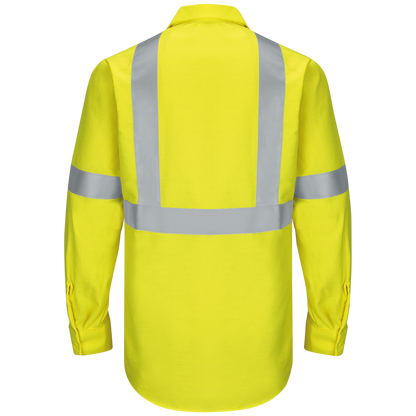 Red Kap Long Sleeve Hi-Visibility Ripstop Work Shirt: Class 2 Level 2 - (SY14HV)