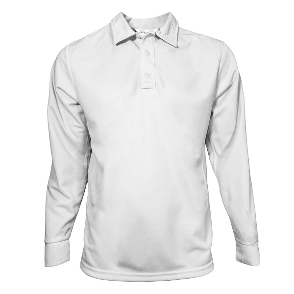 long sleeve polo dress uniform Tactical Performance Long Sleeves Polo Shirt - White