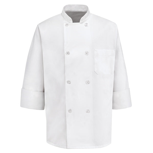 Red Kap Eight Pearl-Button Chef Coat - 0403WH