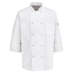 Red Kap Ten Pearl Button Chef Coat - 0415WH