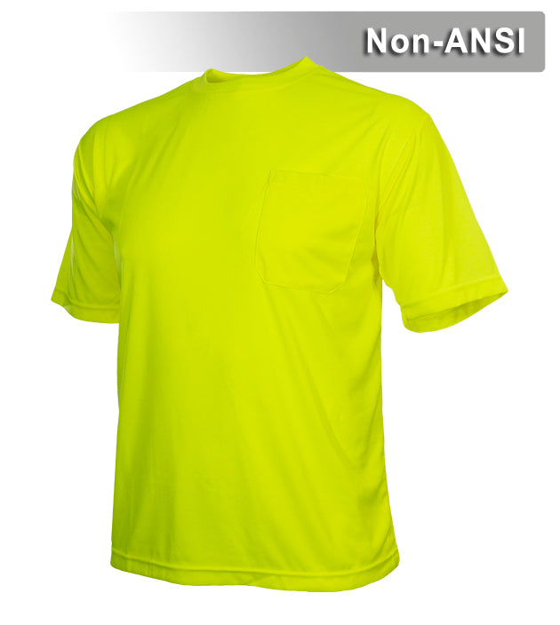 Reflective Apparel Safety Shirt: Hi Vis Pocket Shirt: Birdseye Knit:Non-ANSI (VEA-100B)