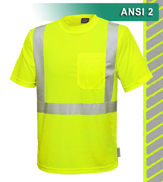 Reflective Apparel Safety Shirt: Hi Vis Pocket Shirt: Birdseye: Comfort Trim by 3M™ (VEA-102-CT)