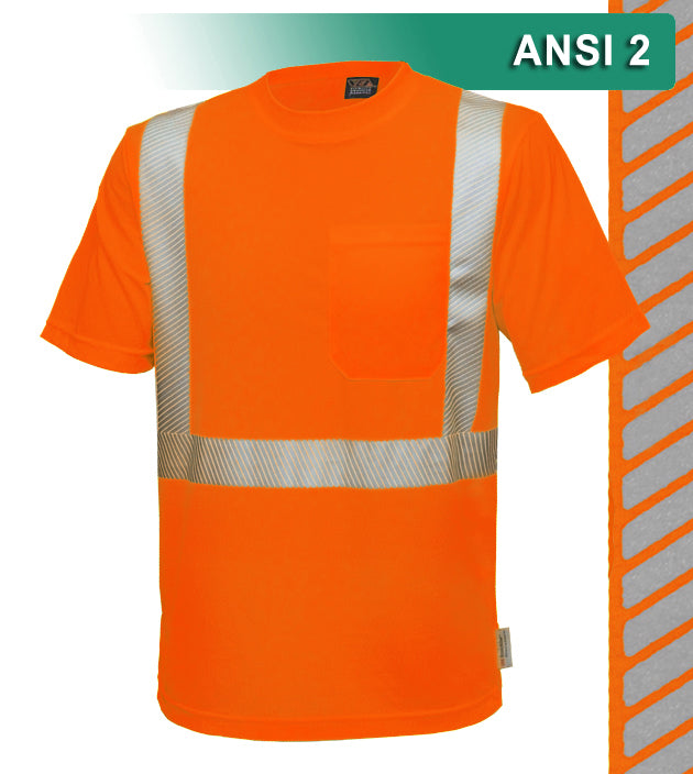 Reflective Apparel Safety Shirt: Hi Vis Pocket Shirt: Birdseye: Comfort Trim by 3M™ (VEA-102-CT)