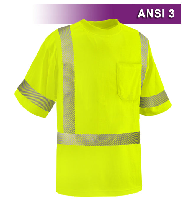 Reflective Apparel Safety Shirt: Hi Vis Pocket Shirt: Birdseye: Comfort Trim by 3M™ (VEA-104-CT)