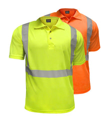 Reflective Apparel Safety Polo: Hi Vis Polo Shirt: Birdseye: ANSI 2 (VEA-302-ST)