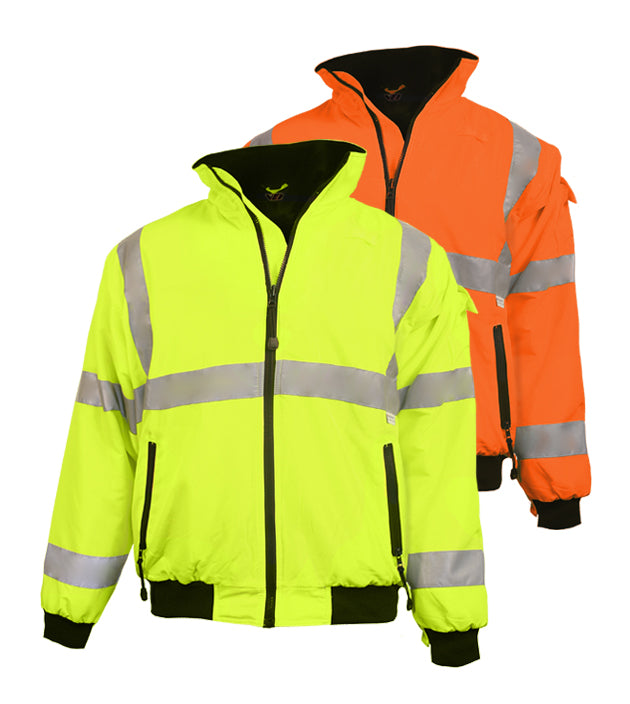 Reflective Apparel Safety Jacket: Hi Vis Jacket: 3-Season: Water Resis –  USA Work Uniforms