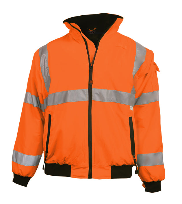 Reflective Apparel Safety Jacket: Hi Vis Jacket: 3-Season: Water Resistant (VEA-421-ST)