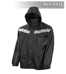 Reflective Apparel Reflective Jacket: Parka: Breathable Waterproof Hooded (VEA-431-ST-BK)