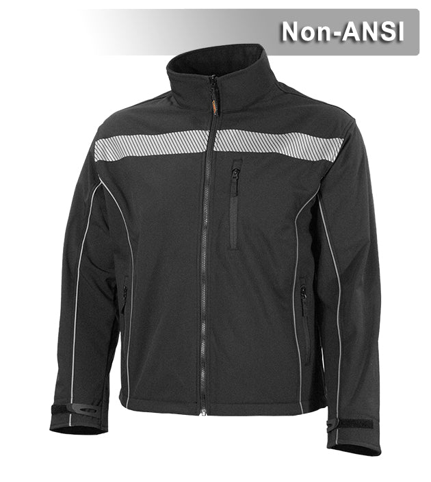 Reflective Apparel Reflective Jacket: Soft Shell: Water Resistant: Form Fitting (VEA-451-CT)